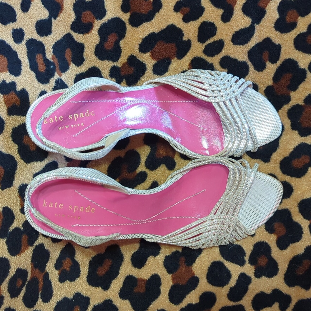 Kate Spade Gold Metallic Sandal. Retail $298.00.